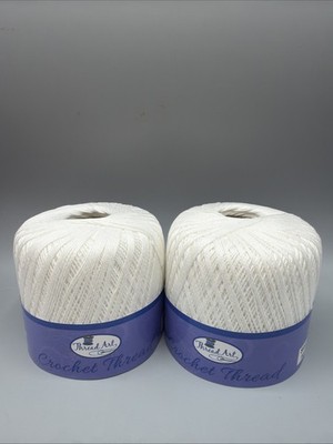 2 Thread Art Crochet Thread 100% Mercerized Cotton 50g Color White 01 Size 10