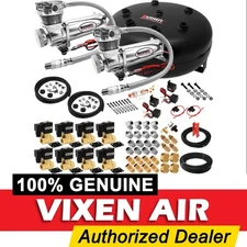 AIR SUSPENSION KIT/SYSTEM FOR TRUCK/CAR BAG/RIDE/LIFT, DUAL COMPRESSOR, 4G TANK