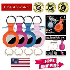 4-Pack Waterproof  Shockproof AirTag Holder Case with Keychain for Essential...