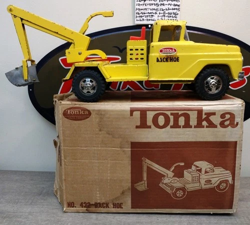 Vintage Tonka NO. 422 Back Hoe Truck W/Box Original