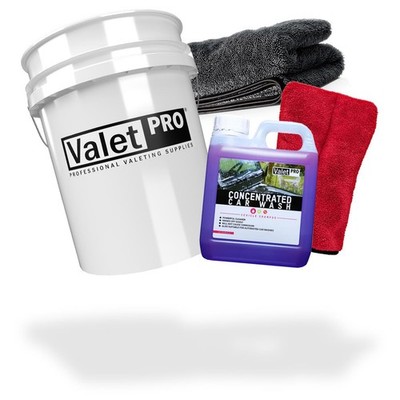 ValetPRO Wash & Dry Set- Wascheimer 5GAL + Concentrated Car Wash 1L + Microfaser