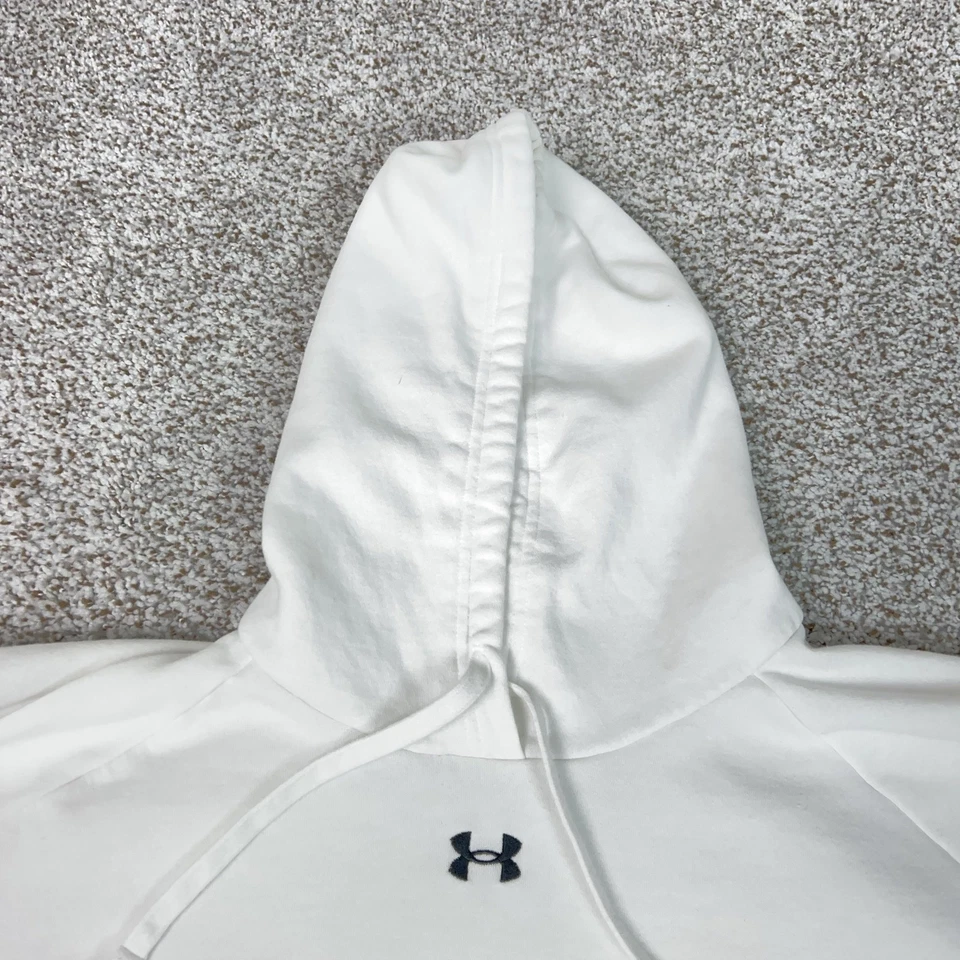 Under Armour Hoodie Womens 3X Plus Size White Pullover Sweatshirt Pocket Fleece - Image 4 of 4