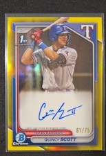 2024 Bowman Chrome - Prospect Autographs Quincy Scott #CPA-QS Yellow/75