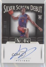 2022-23 Panini Noir Silver Screen Debut Signatures 56/99 Jalen Duren Auto 0z5