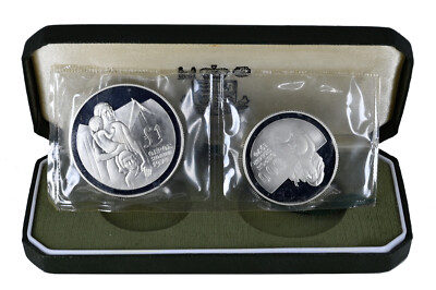 CYPRUS 500 Mils & 1 Pound 1976 Silver 1.26oz. Proof Set 'Refugees'