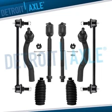 Front Inner Outer Tie Rods w/ Boots Sway Bar Links for 2007 - 2011 Toyota Camry