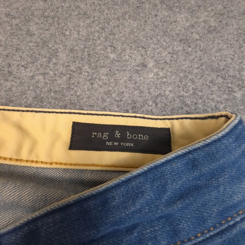 Rag & Bone Jeans Mens 29 Blue Denim fit 2 Slim Casual Button Fly Size 29x27 - Picture 5 of 14