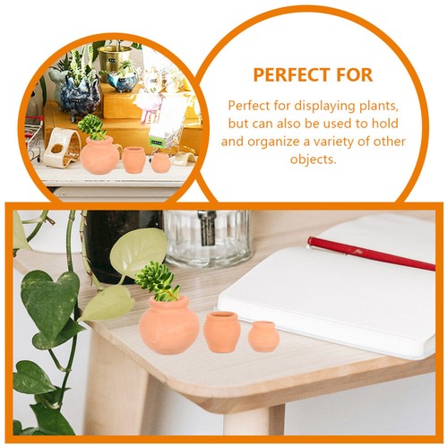 27 PCs kleine Mini -Ton -Töpfe Terrakotta -Keramik Keramik Pflanzer - Bild 4 von 12