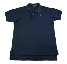 Polo Ralph Lauren USA MADE Vintage Polo Golf Shirt YOUTH L 100% Cotton Soft Blue