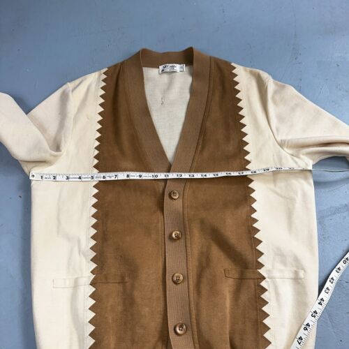 VTG St. Croix Knits Zephyr Wool Cardigan Size L Ivory Old Money Academia Preppy - Picture 7 of 15