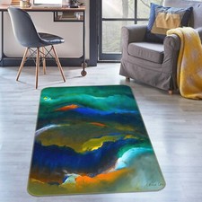 3D Green Abstract NAO1146 Game Rug Mat Elegant Photo Carpet Mat Fay