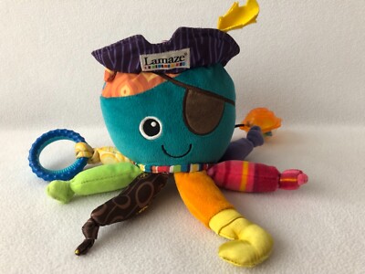 Lamaze Pirate Octopus Baby Toddler Sensory Toy Car Seat Clip Crinkle Rattle