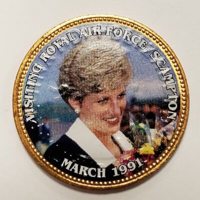 1967 Great Britain One Penny - Princess Diana Royal Visit Colorized - SKU-F5417