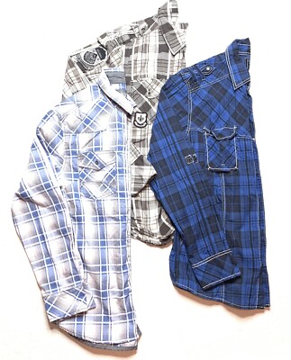 BKE Buckle Athletic and Standard Fit Shirts Button Up Men Medium Long Sleeve Lot
