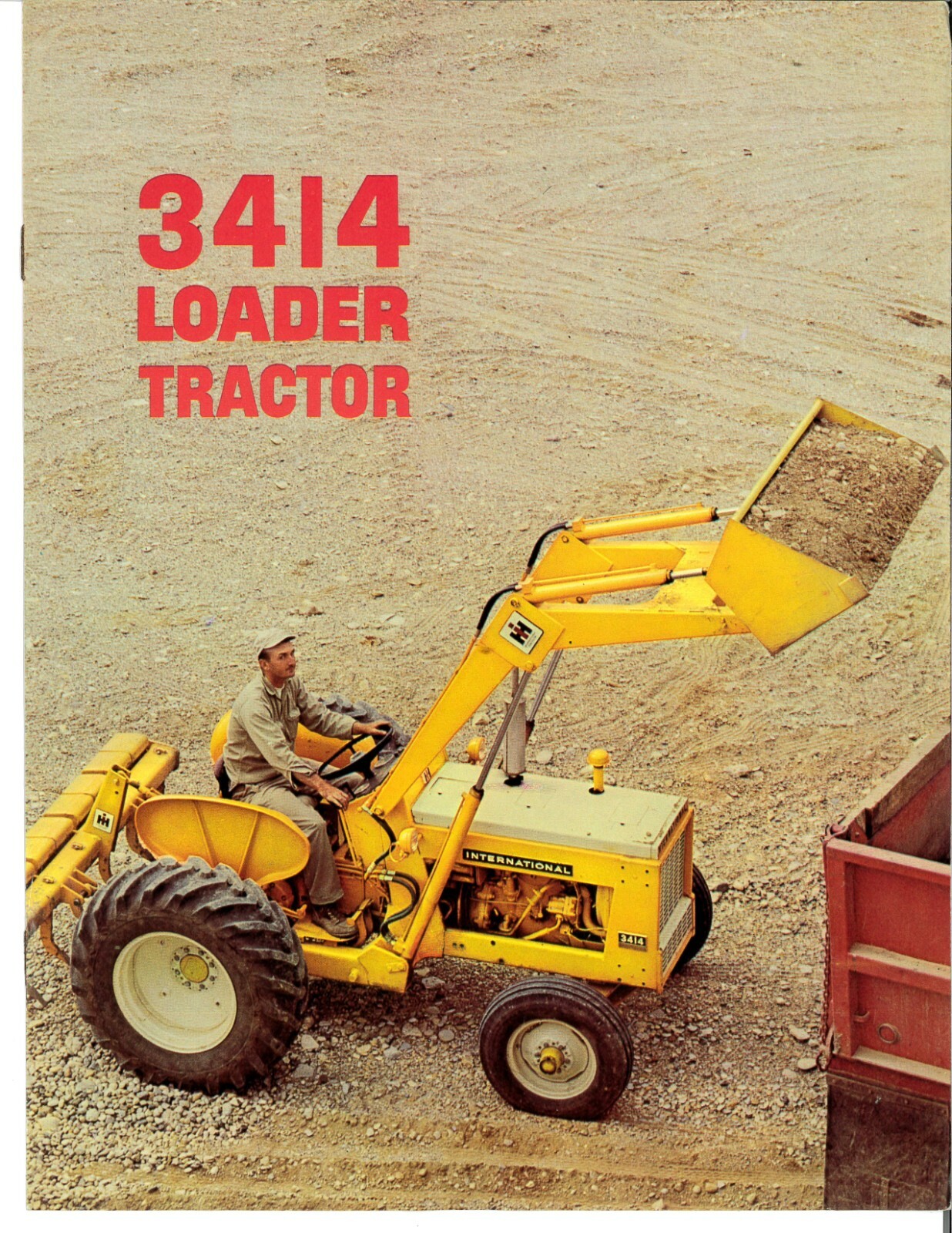 IH International 3414 Industrial Loader Utility Tractor Color Brochure ...