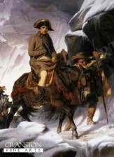 2 military art Postcards of  Napoleon Crossing the Alps and with morat