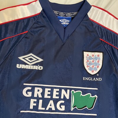 VINTAGE ENGLAND 1990's SOCCER TRAINING SHIRT JERSEY UMBRO