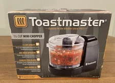 Toastmaster 1.5 Cup One-Touch Mini Food Chopper Black TM-61MC
