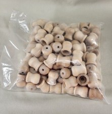 100 - Bean Pot Candle Cups - 1" Tall - 7/16" Hole - Unfinished Wood - New Sealed