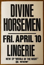DIVINE HORSEMEN Club Lingere 1986 US SST Cardboard CONCERT POSTER Chris D. PUNK