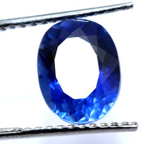 4.95 Ct Natural Blue Sapphire Flawless Oval Cut Certified Loose Gemstone  Gift
