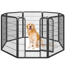 8 Panel Dog Pen Pet Puppy Playpen Metal Exercise Play Fence for Indoor/Outdoor