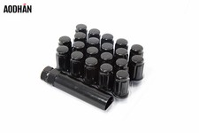 20pcs 12X1.25 Aodhan Spl35 Lug Nuts Black Close End Fits 240Sx S13 S14 Sentra 