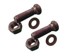 2 -Plow Bolt, Nut, washer Blades/Cutting Edge, 5/8-11x2 - Grade 8, Dome Head