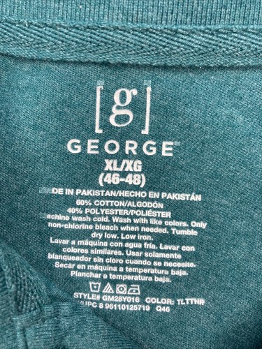 George Polo Shirt Men’s XL Green Short Sleeve Cotton - Picture 3 of 6
