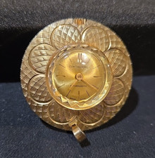 Continental Gold Tone Pendant Watch Antimagnetic Manual Wind Swiss Working