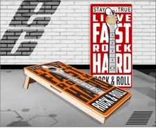 Rock N roll Guitar Cornhole Boards Bean Bag Toss Game