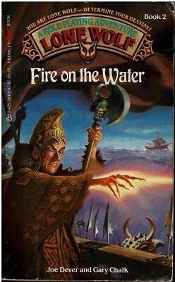 Joe Dever - Lone Wolf 2 - Fire on the Water -  US Edition - B/A-/B+