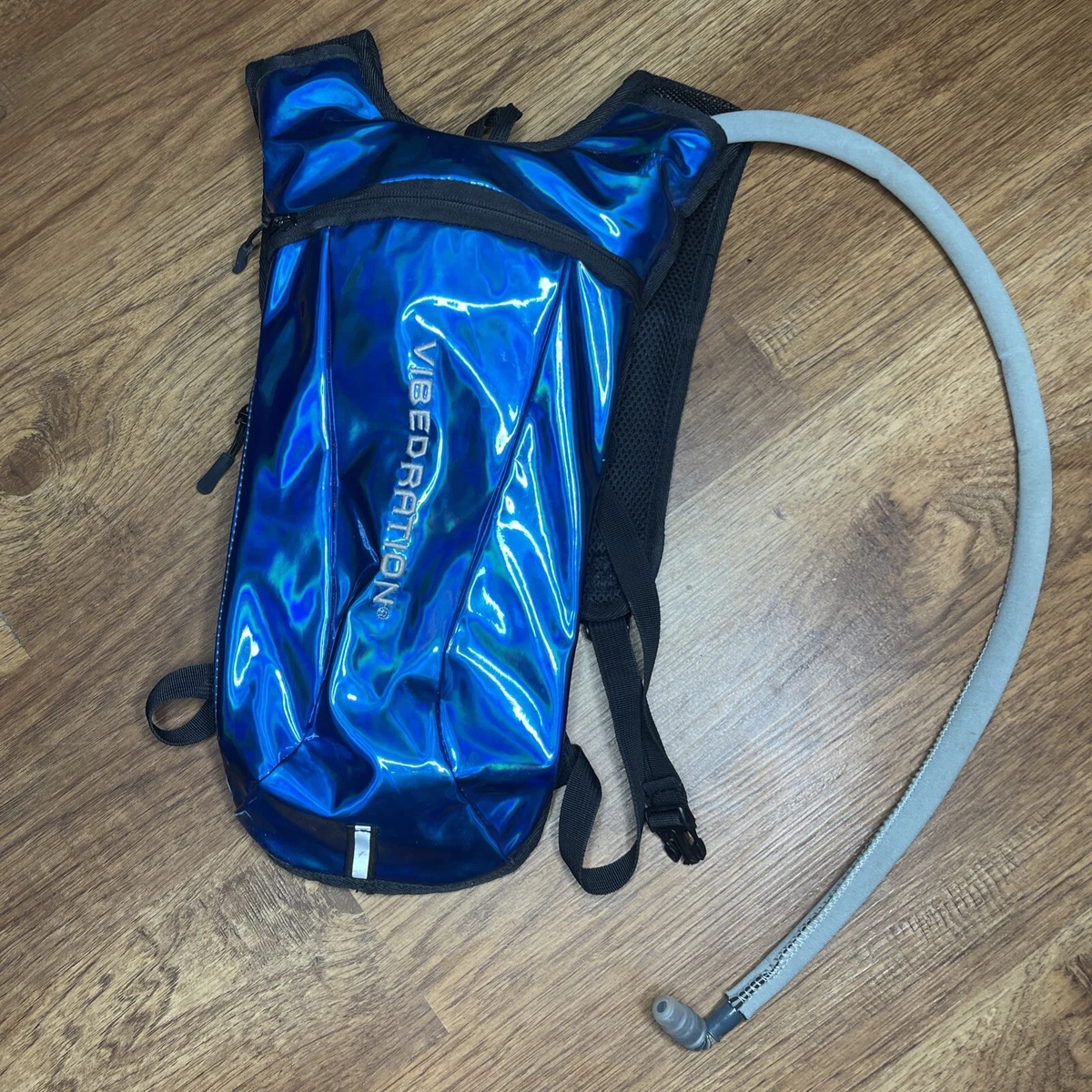 Vibedration Holographic Blue EDM Rave Festival Camelback Backpack Hiking  Bladder | eBay