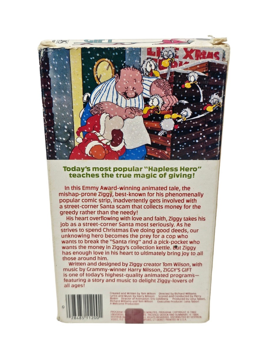 VHS Ziggy - Ziggy's Gift (VHS, 1982, Tom Wilson, Vestron Video