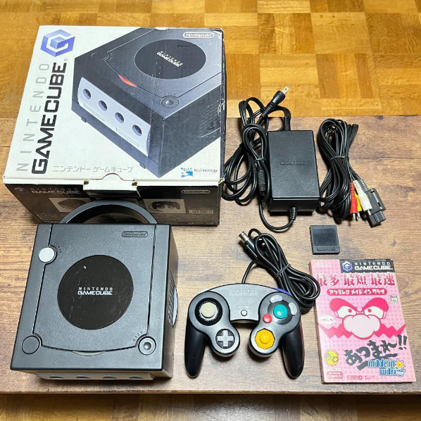 Nintendo GameCube GC DOL-001 Black Game Console - Disc Box 