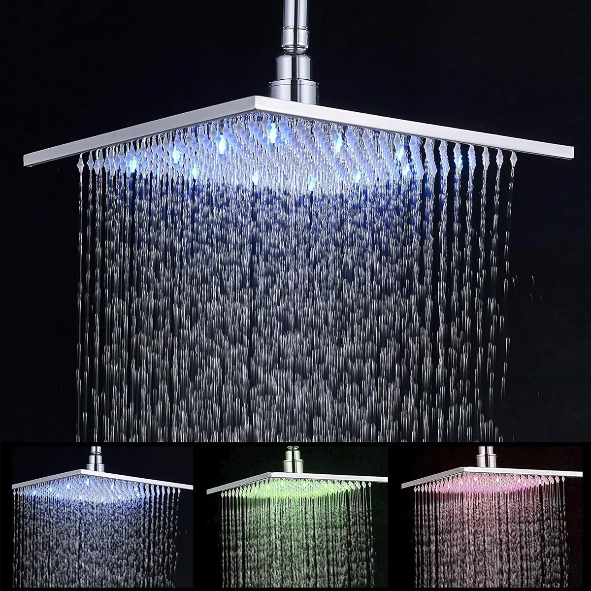 overhead rainfall shower head