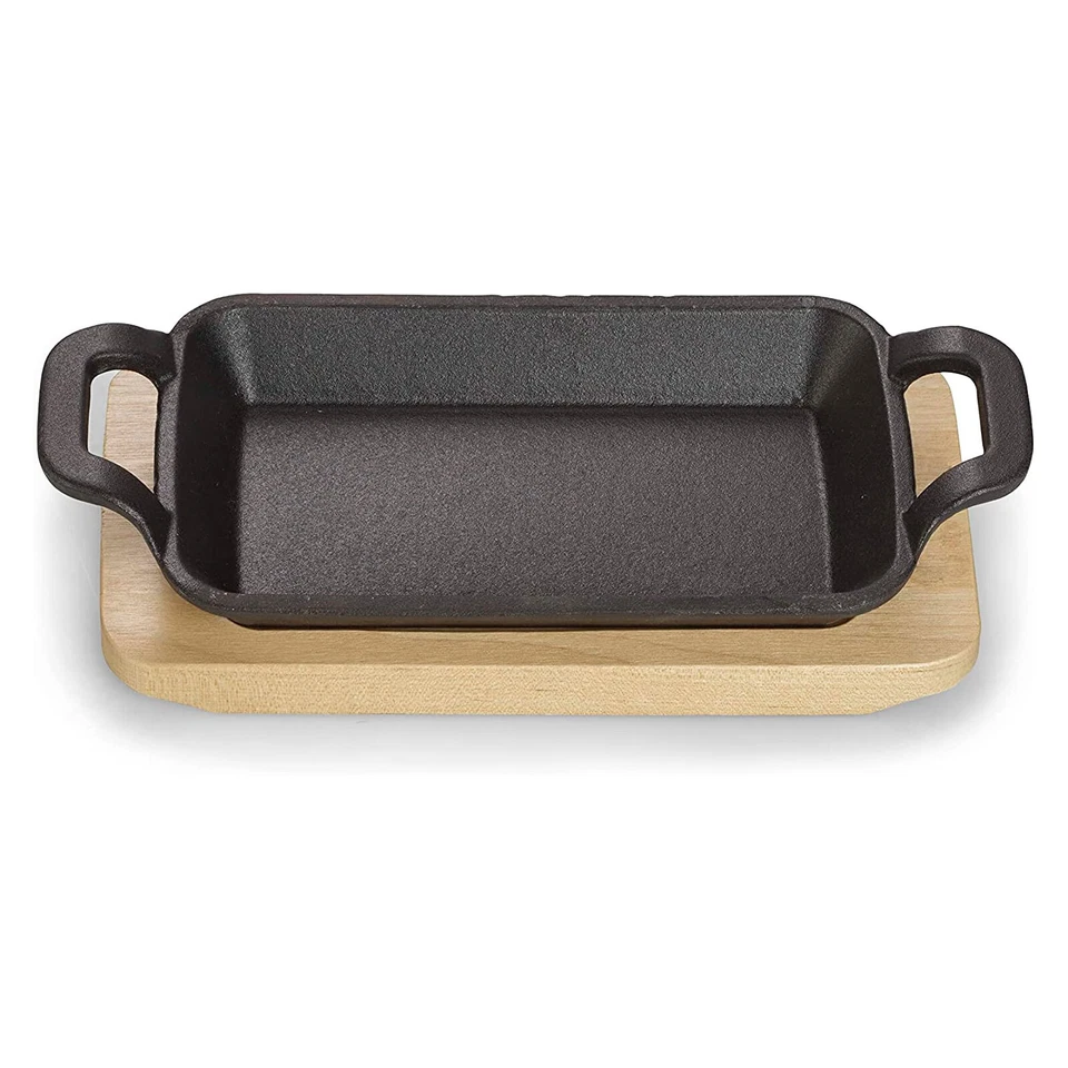 Echtwerk Servierschale Gusseisen Mini Auflaufform Servierbrett Servierpfanne