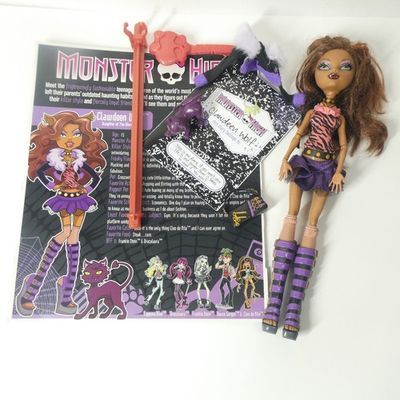 #ad Clawdeen Wolf Monster High Doll w Accessories Crescent Cat Vintage First Wave? $129.99