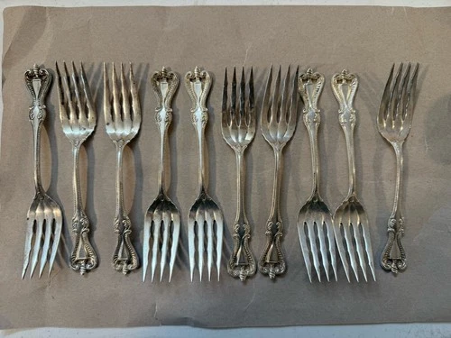 Old Colonial by Towle 10 Piece Sterling Silver Silver Salad Fork 6.25" AS IS*rd