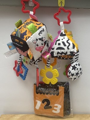 3 Baby Brain Development Einstein Crib Stroller Hanging Toys Sensory Crinkle