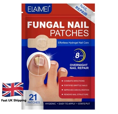 ELAIMEI 1pck 21 Fungal Nail Treatment Patches – Toenail Fungus Repair Anti-Fungal Care
