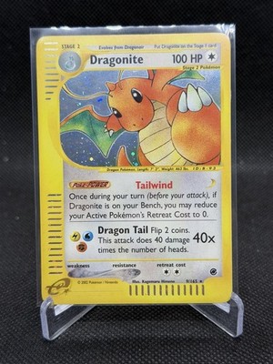 Dragonite 9/165 Expedition 2002 Holo Rare E-Reader Vintage Pokémon Card - LP