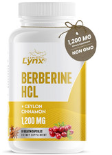 Organic Berberine with Ceylon Cinnamon 1200mg - Premium Berberine Supplement Hig
