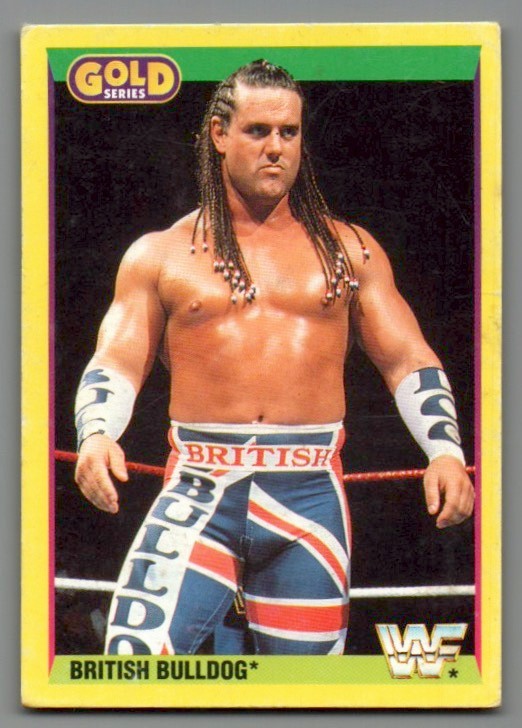 1992 WWF Merlin GOLD - #23 British Bulldog - hasbro ljn titan sports summerslam