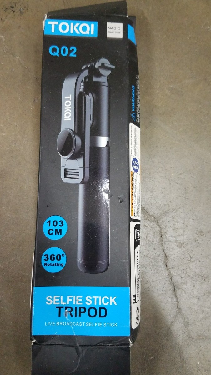 TOKQI Q02 Magic Snapshot Selfie Stick Tripod Live Broadcast Selfie Stick  Black