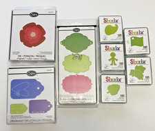 Lot of Sizzix Dies - 2 New Large Black, I New Medium Sizzlit, 5 Small Green Used