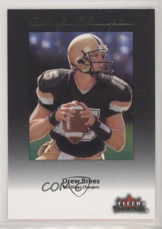 2001 Fleer Tradition Art of a Champion Drew Brees #1AC Rookie RC HOF 1f1