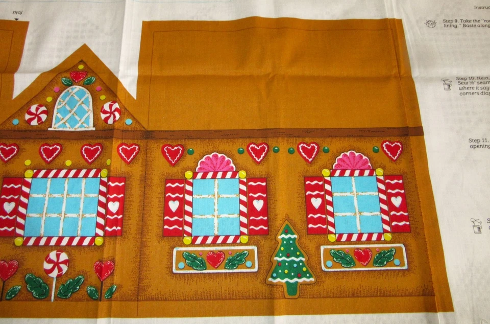 VIP Cranston GingerBear Christmas Gingerbread House Cut & Sew Panel Festive! - Image 4 of 4