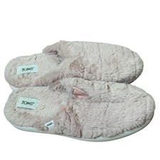 Tom  s Alpargata Mallow Mule Rose Pink Faux Fur Slip On Slippers Size 6