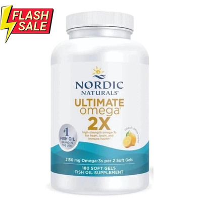 Nordic Naturals Ultimate Omega 2X 180 Soft Gels   Extra Strength - New Fast Ship